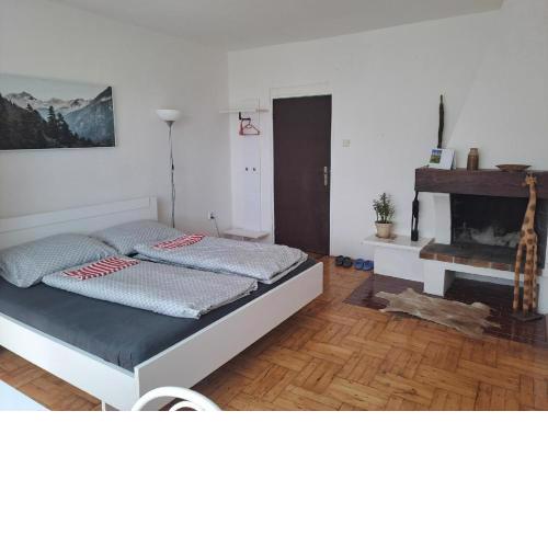 apartmán s krbem