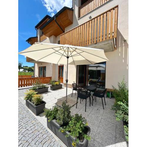 Apartmán se slunnou teráskou v Kašperkách