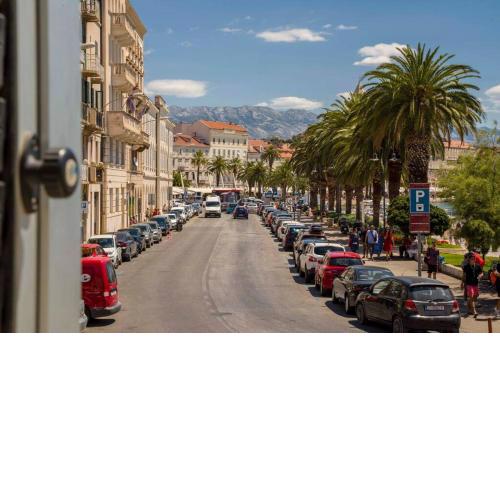 City center with sea view