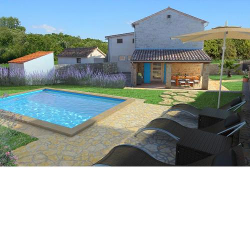 Cozy istrian stone villa Sasso with private pool