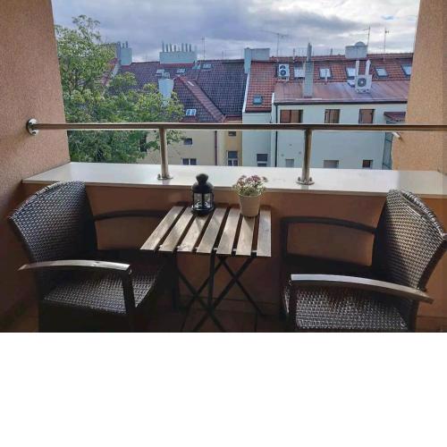 Cozy rooftop with balcony