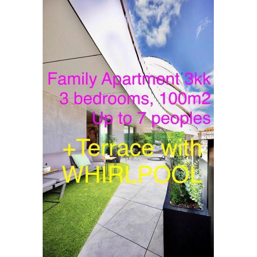 DH Family and Whirlpool Apartment 3kk - Videnska 2
