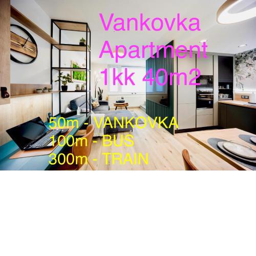 DH Vankovka Apartment 1kk - BUS, Vankovka 50M