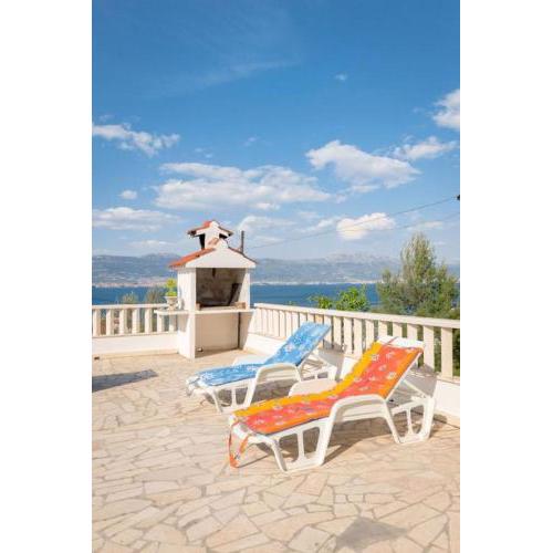 Ferienwohnung in Arbanija mit Meerblick, Balkon, Klimaanlage, W-LAN 5137-1