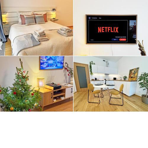 New studio, King bed, Free parking, Terrace