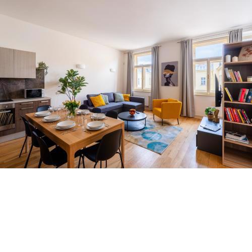 Spacious apartments near the river Prague