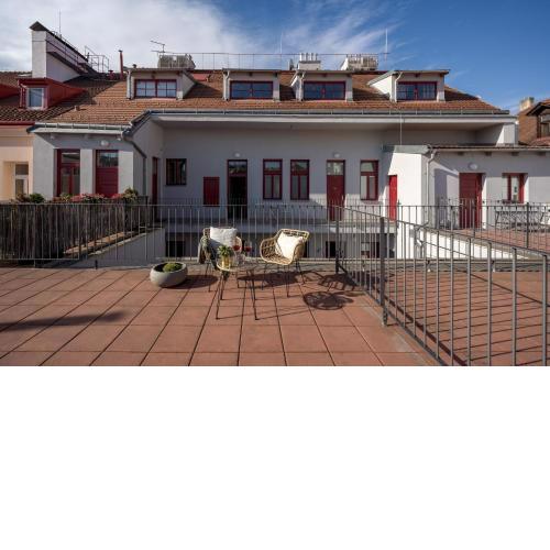 Spacious Studio with Private Terrace in Hip Karlín by Prague Days