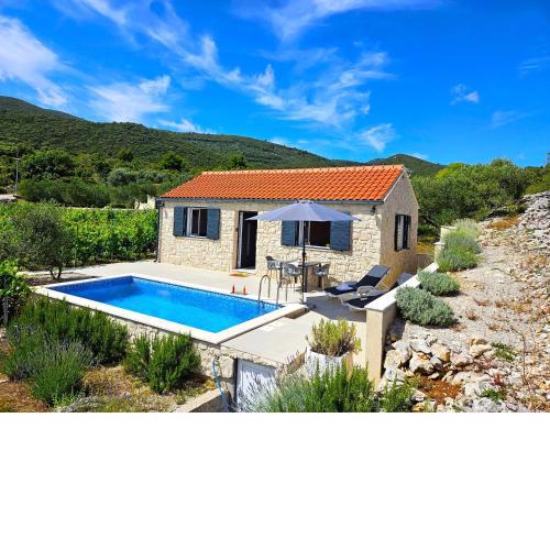 Stone house in vineyard