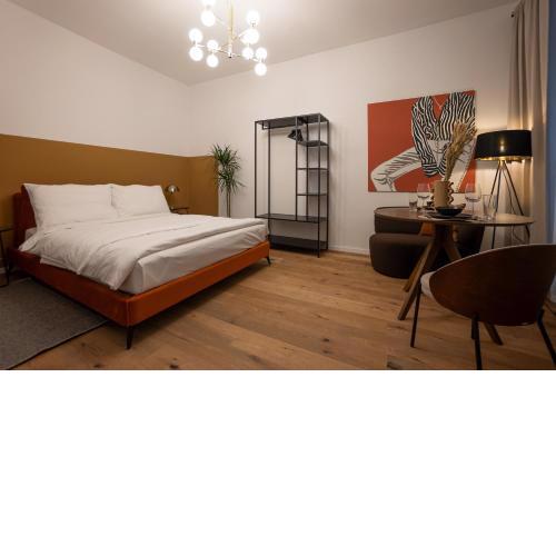 Stylish central 1-bedroom apartment with a terrace