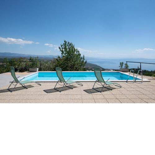 Villa Kruno, with the pool and spectacular sea view