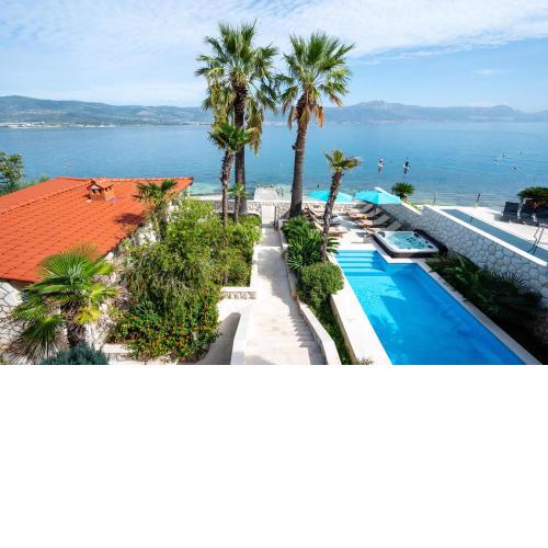 Villa Mirjana - exclusive beachfront 6 bedroom villa with pool