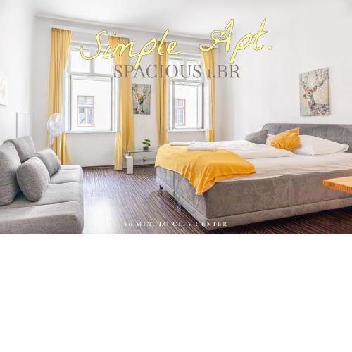 Vivid King Bed Apt - 12 minutes from City Center