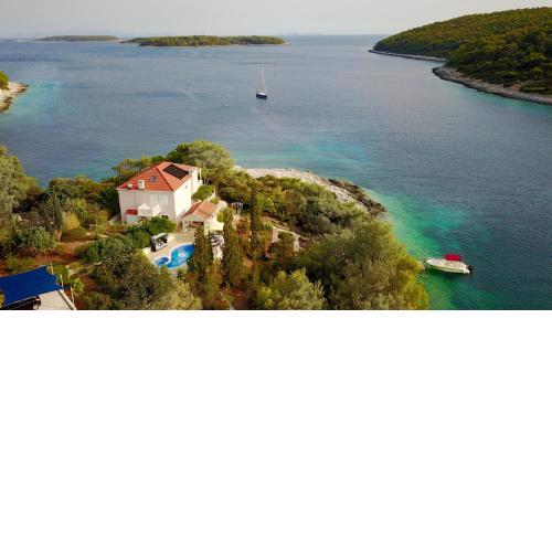 Waterfront villa with pool